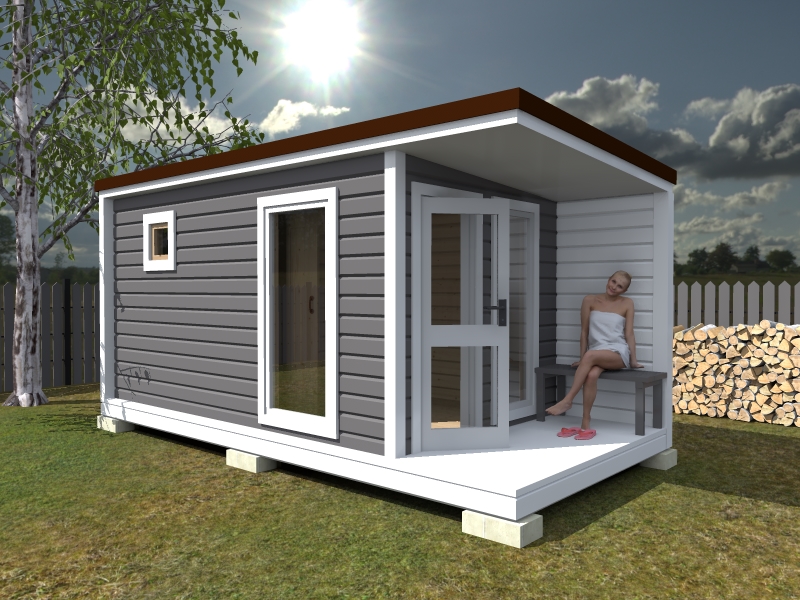 Баня с террасой Скандинавия 10